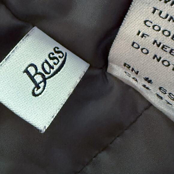 Bass Parka Puffer Jacket Sz XL Womens Olive Down Quilted Black Faux Fur Hood - Picture 12 of 12